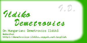ildiko demetrovics business card